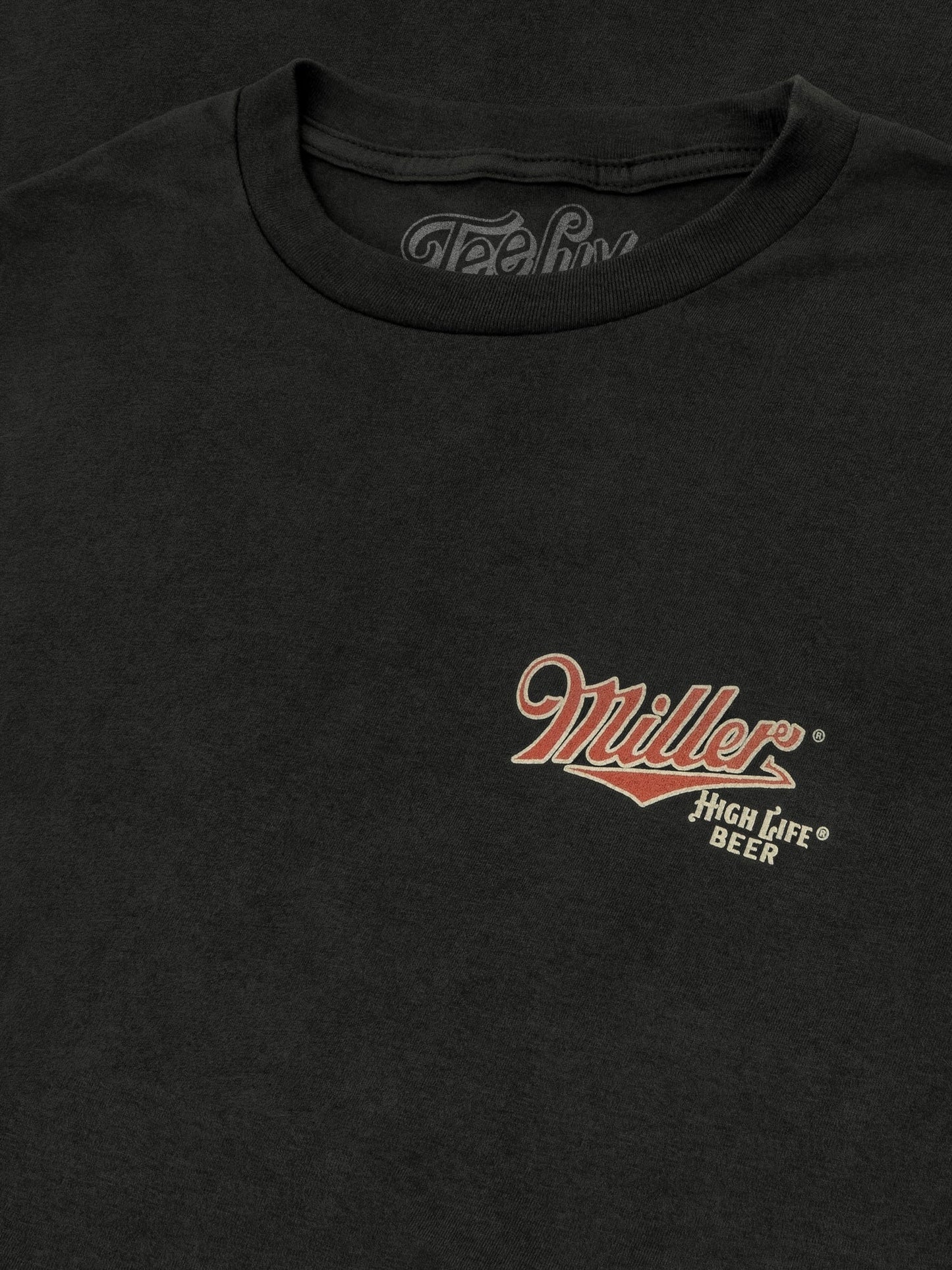 Miller High Life Girl in The Moon Beer Logo Mens T Shirt Officially Licensed Vintage Black