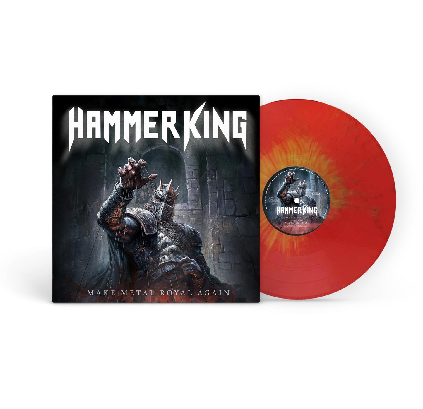 Hammer King - Make Metal Royal Again [Colored Vinyl] (Gate) (Gol) (Red) Vinyl Record Album Cover
