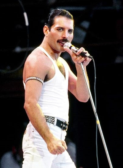 Adult Queen Freddie Music Studded Armband Halloween Cosplay Costume Accessory