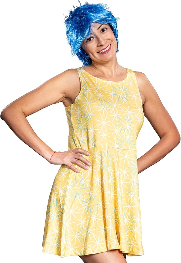 Adult Women's Joy Cartoon Character Halloween Cosplay Costume 2-Piece Set