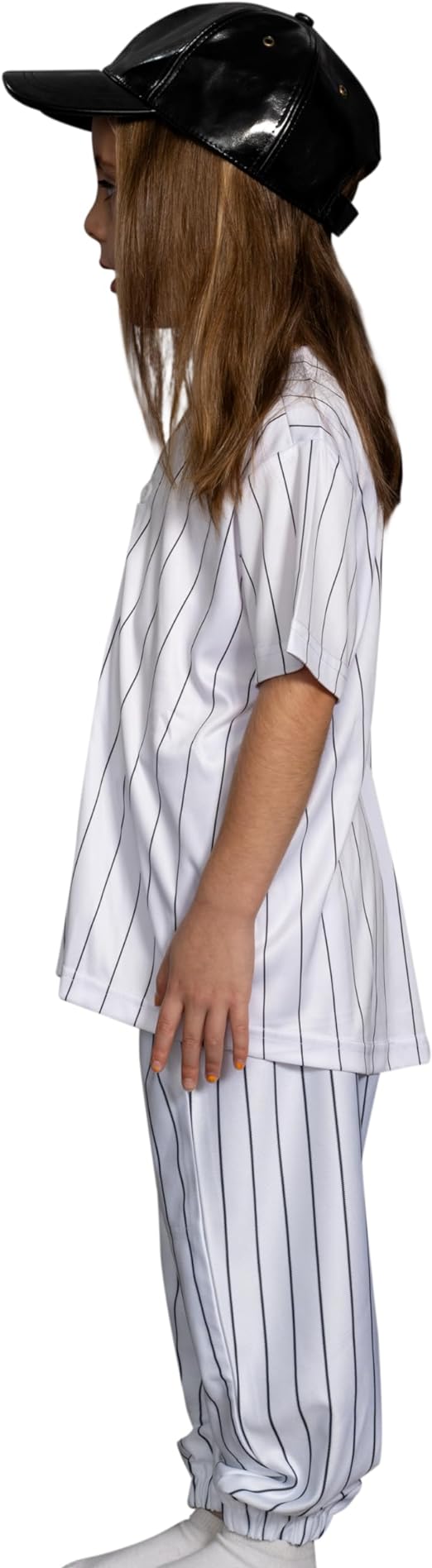 Warriors Baseball Team Pinstriped Jersey Pants and Hat Kids