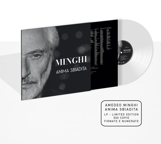 Amedeo Minghi - Anima Sbiadita - Autographed Crystal Clear Vinyl [LP] Vinyl Record Album Cover