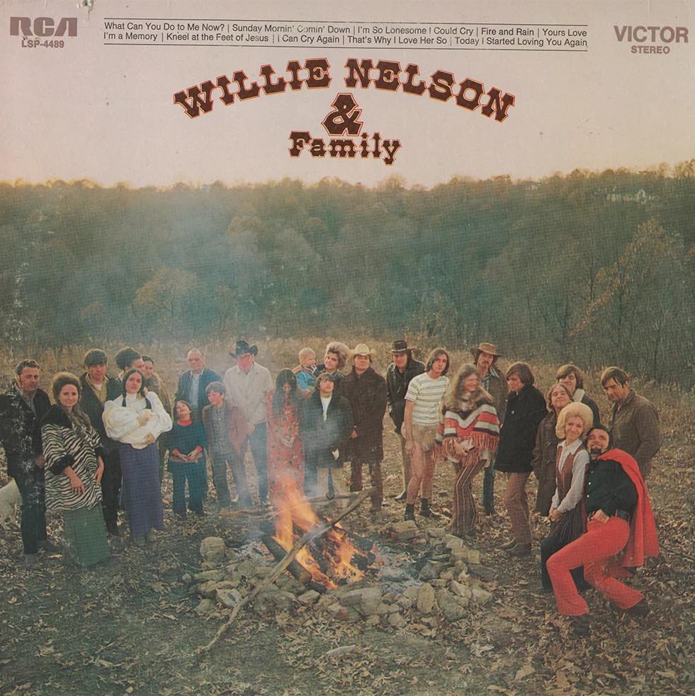 Willie Nelson - Willie Nelson & Family - 180-Gram 'Campfire Quad' Colored Vinyl [LP] Vinyl Record Album Cover