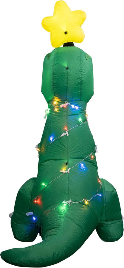 T-Rex Dino Funny Indoor/Outdoor Inflatable Light Up Xmas Season Yard Decoration