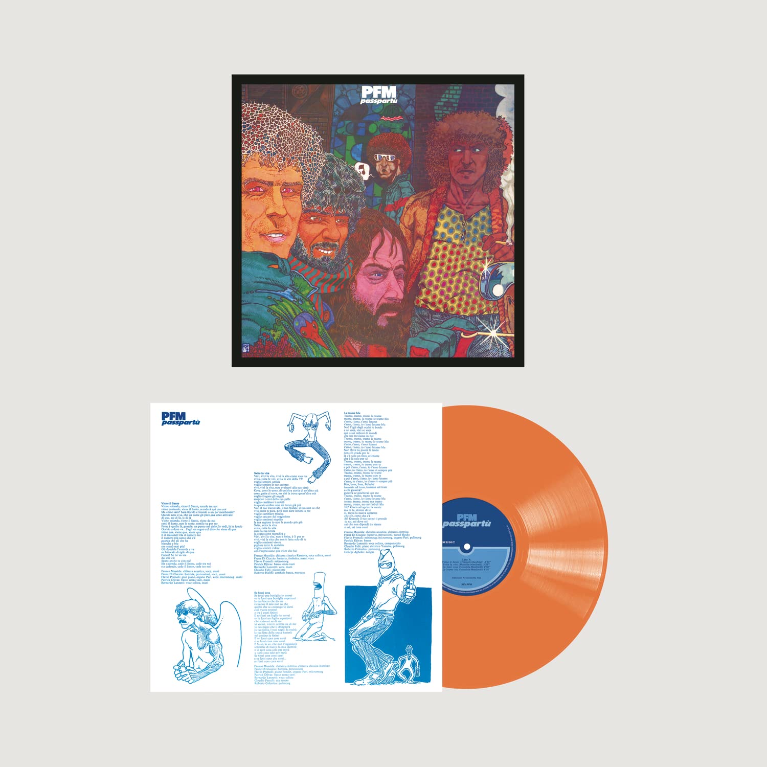 P.F.M. ( Premiata Forneria Marconi ) - Passpartu' - Ltd 180gm Orange Vinyl [LP] Vinyl Record Album Cover