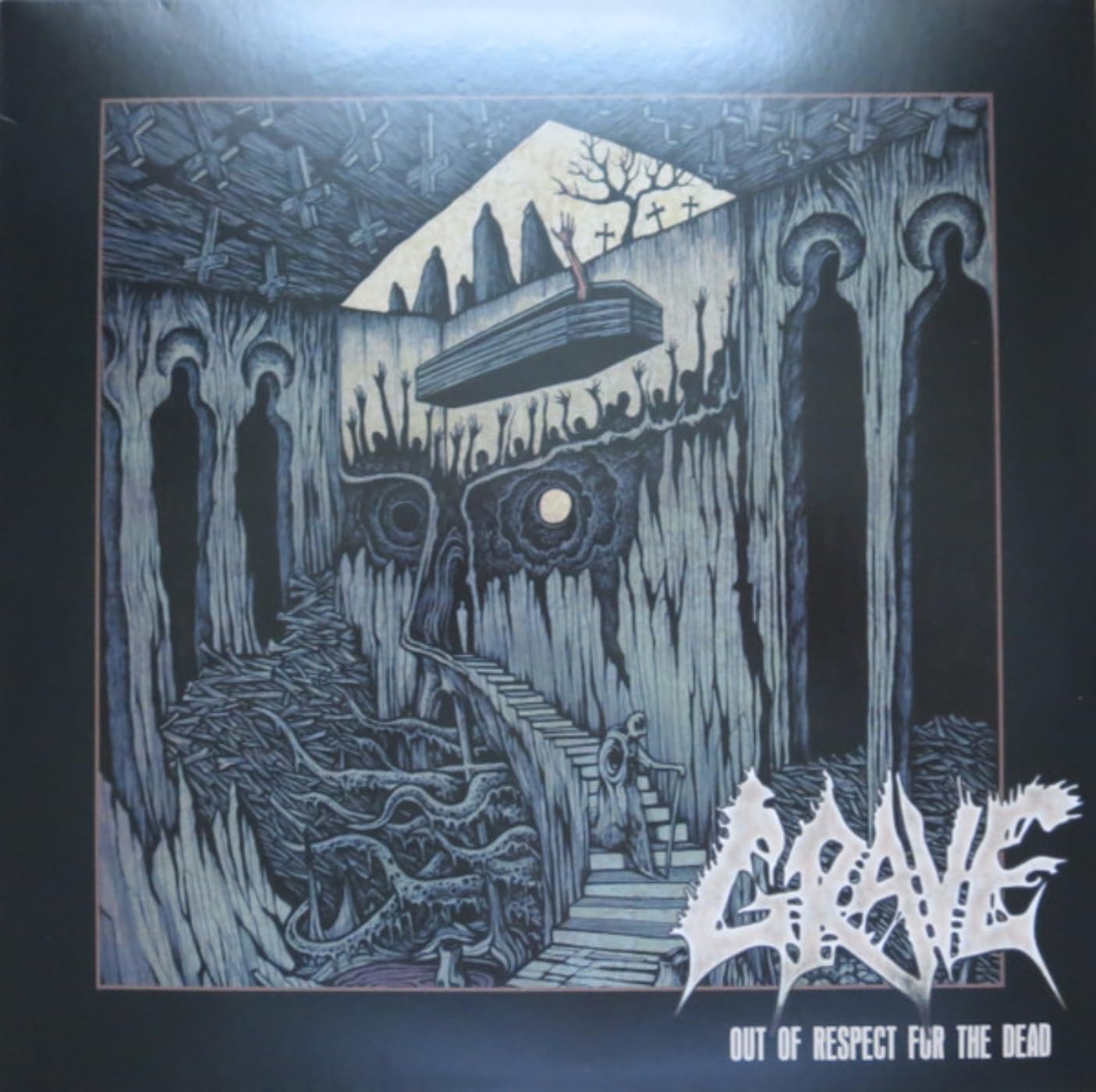 Grave - Out Of Respect For The Dead [Colored Vinyl] (Gate) (Red) Vinyl Record Album Cover