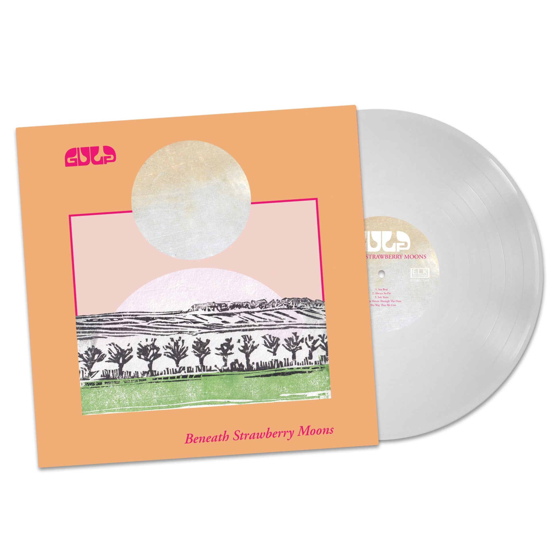 Gulp - Beneath Strawberry Moons [Colored Vinyl] (Wht) (Uk) Vinyl Record Album Cover