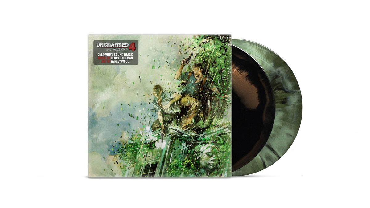 Uncharted 4 Soundtrack (Limited Edition Gold and Green Marble Colored Vinyl) Vinyl Record