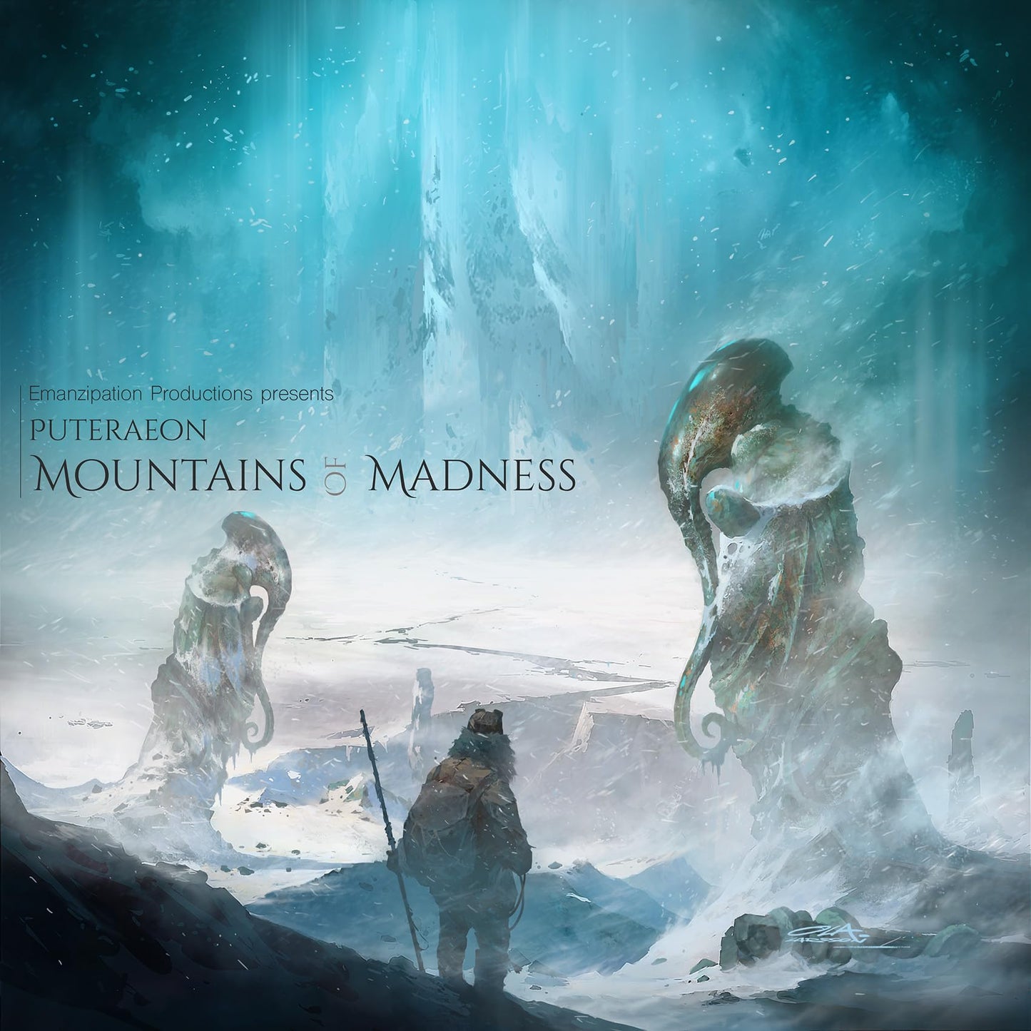Puteraeon - Mountains Of Madness [Colored Vinyl] (Wht) (Uk) Vinyl Record Album Cover