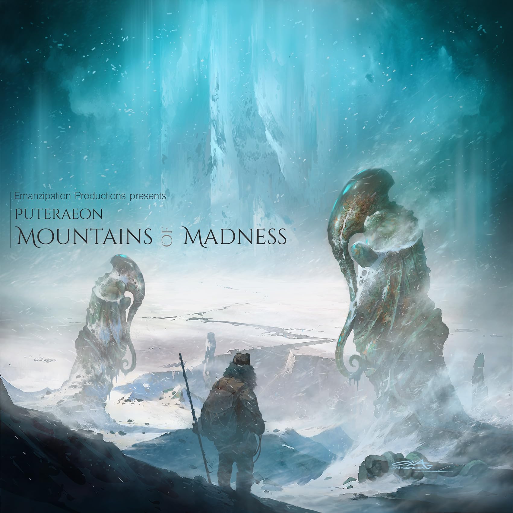 Puteraeon - Mountains Of Madness [Colored Vinyl] (Wht) (Uk) Vinyl Record Album Cover