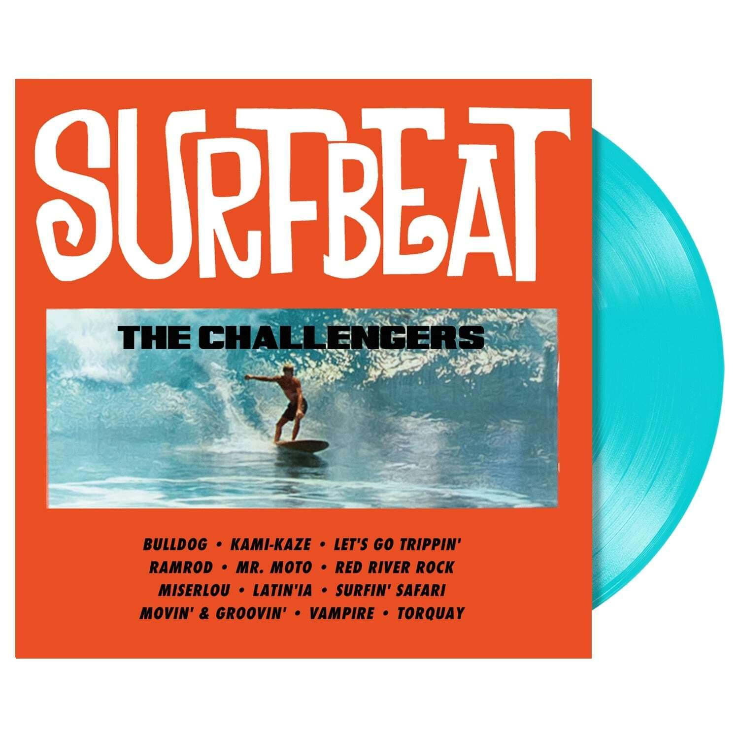 The Challengers - Surfbeat [RSD Essentials 1LPxSea Glass Blue] Vinyl Record Album Cover