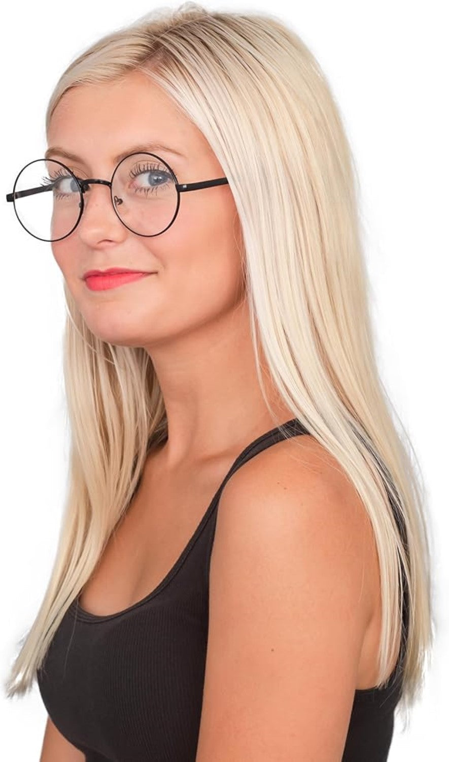 Round Circle Frame Unisex Kid Movie Wizard Halloween Costume Cosplay Glasses