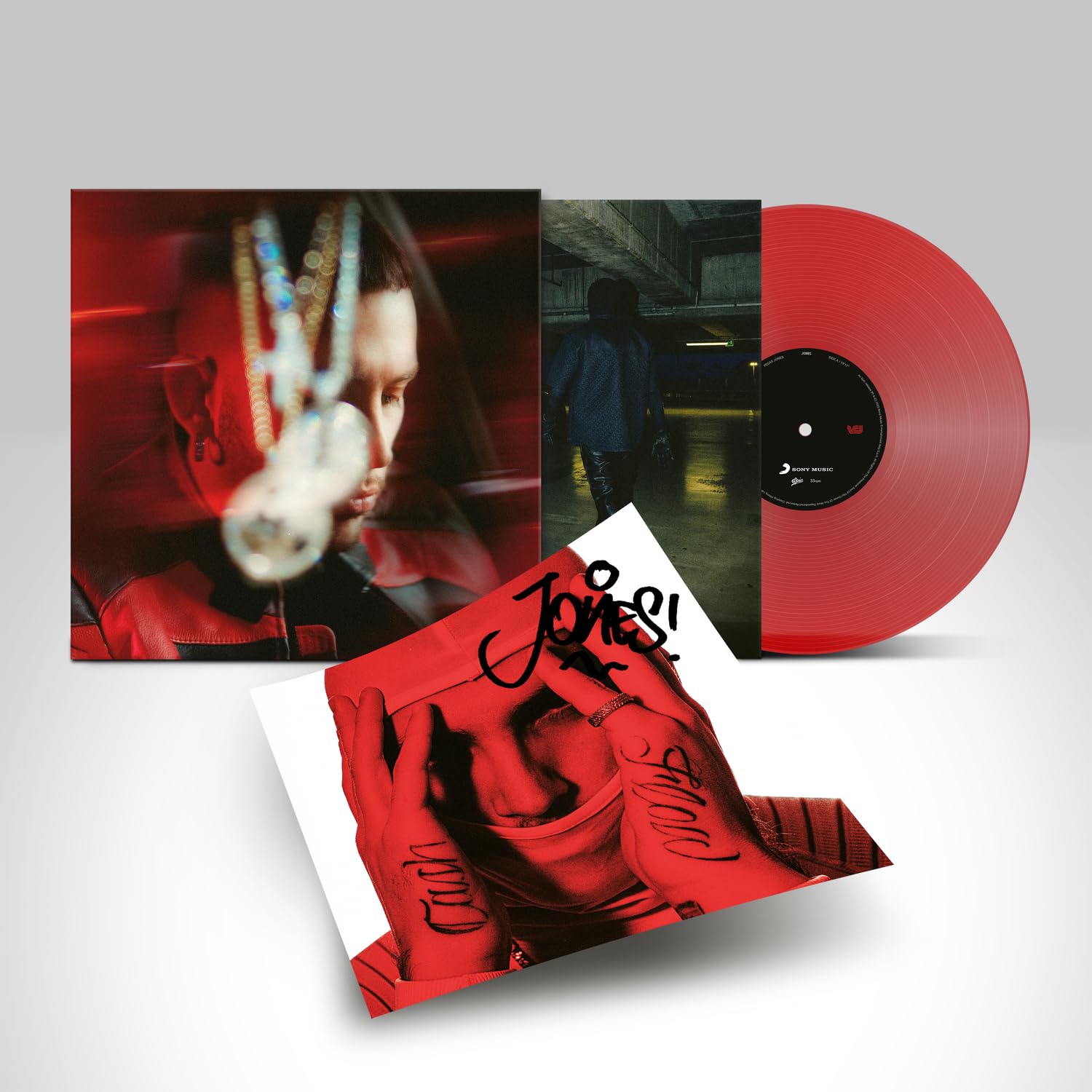 Vegas Jones - Jones [Colored Vinyl] [Limited Edition] (Red) (Auto) (Ita) Vinyl Record Album Cover