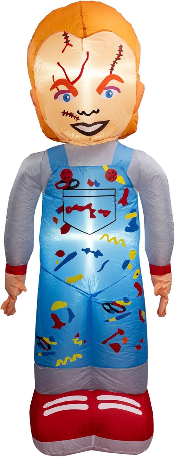 Chuckie Killer Doll Horror Indoor/Outdoor Light Up Inflatable Holiday Season Yard Decoration