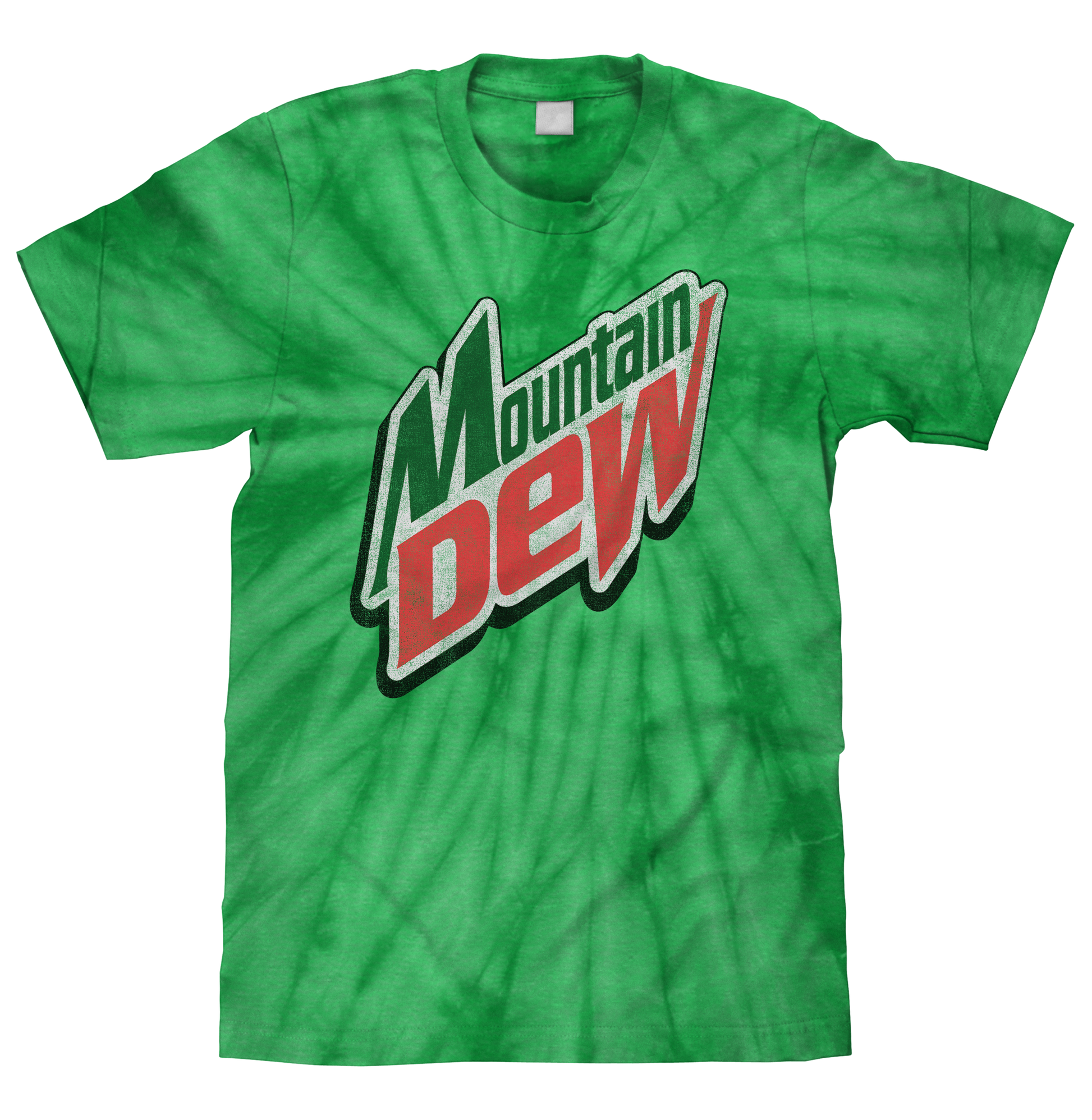 Mountain Dew Logo Tie Dye Mens T Shirt Officially Licensed Spider Kelly