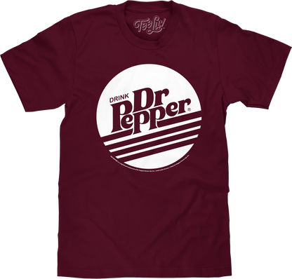 Retro Drink Dr Pepper Logo Mens T Shirt Officially Licensed Burgundy