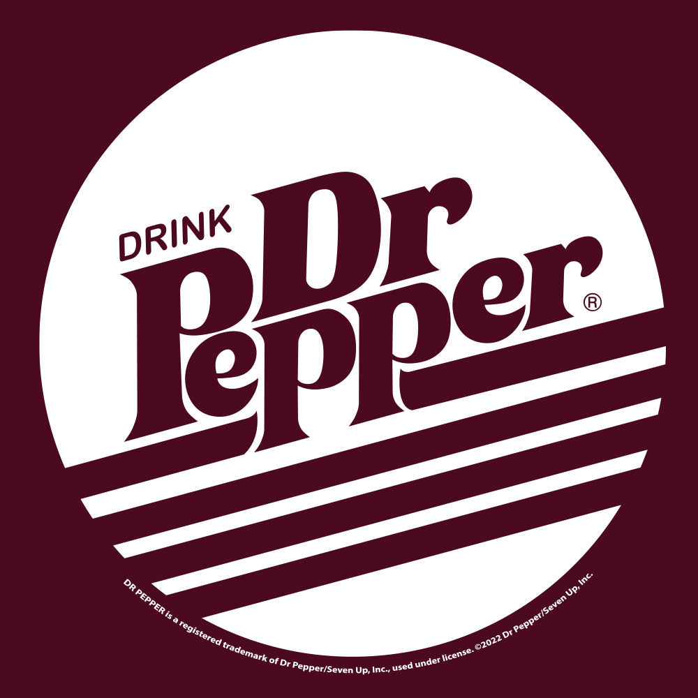 Retro Drink Dr Pepper Logo Mens T Shirt Officially Licensed Burgundy