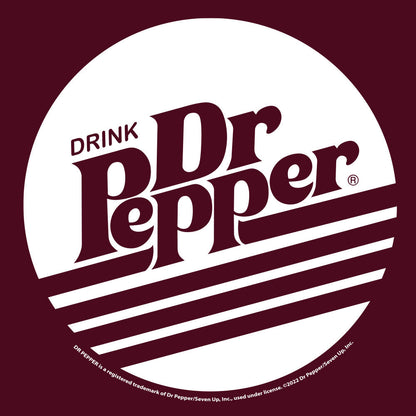 Retro Drink Dr Pepper Logo Mens T Shirt Officially Licensed Burgundy