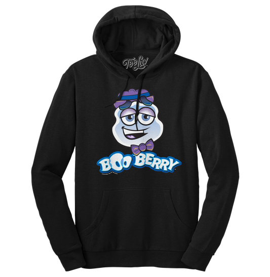 Boo Berry Cereal Logo Hooded Sweatshirt Hoodie Officially Licensed - Black