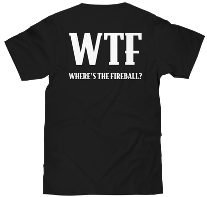 Where's The Fireball Whisky WTF Dragon Mascot T-Shirt - Black