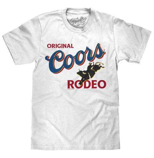 Coors Original Rodeo Beer Mens T Shirt Officially Licensed White