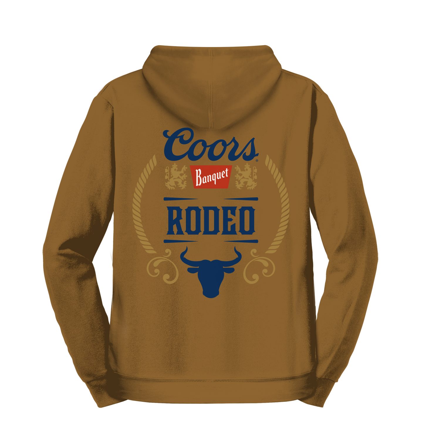 Coors Rodeo Hooded Sweatshirt Hoodie Officially Licensed - Brown
