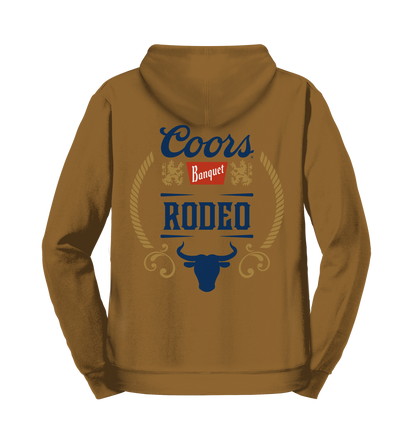 Coors Rodeo Hooded Sweatshirt Hoodie Officially Licensed - Brown