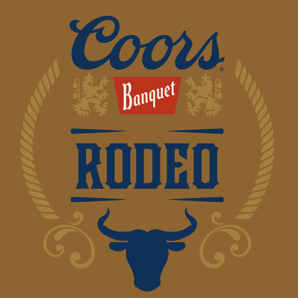 Coors Rodeo Hooded Sweatshirt Hoodie Officially Licensed - Brown