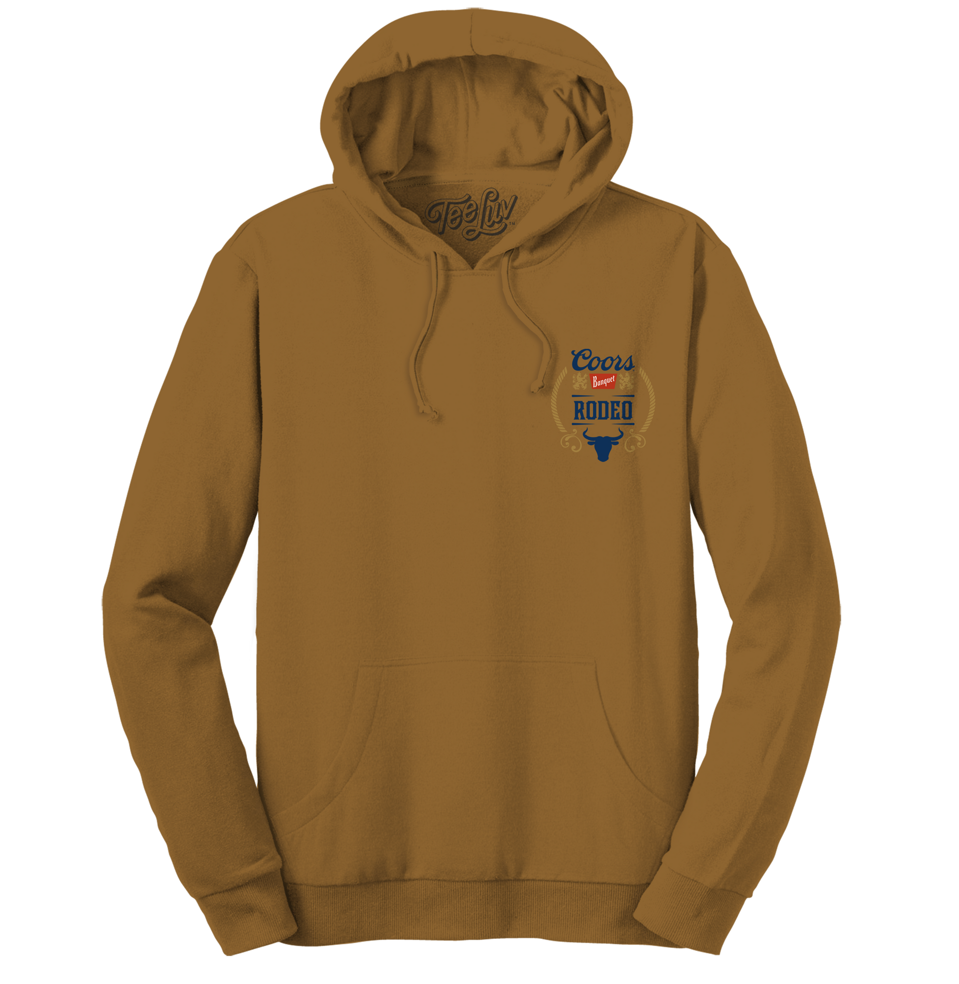 Coors Rodeo Hooded Sweatshirt Hoodie Officially Licensed - Brown