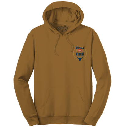 Coors Rodeo Hooded Sweatshirt Hoodie Officially Licensed - Brown