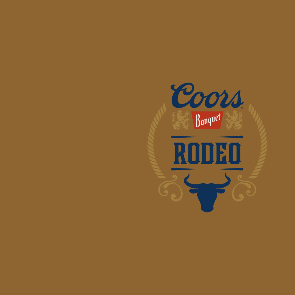 Coors Rodeo Hooded Sweatshirt Hoodie Officially Licensed - Brown