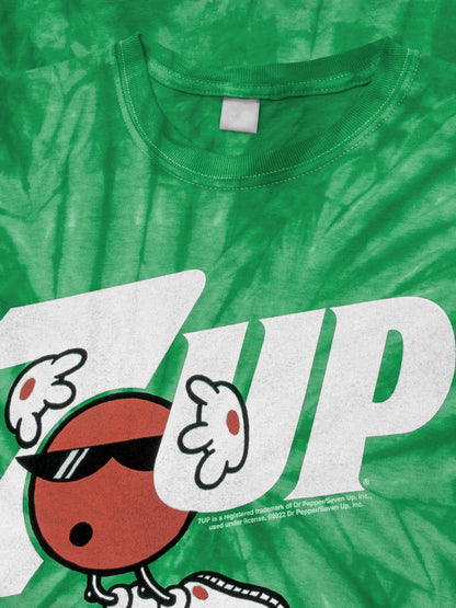 7UP Soda Mens T Shirt Officially Licensed Kelly Green Tie Dye