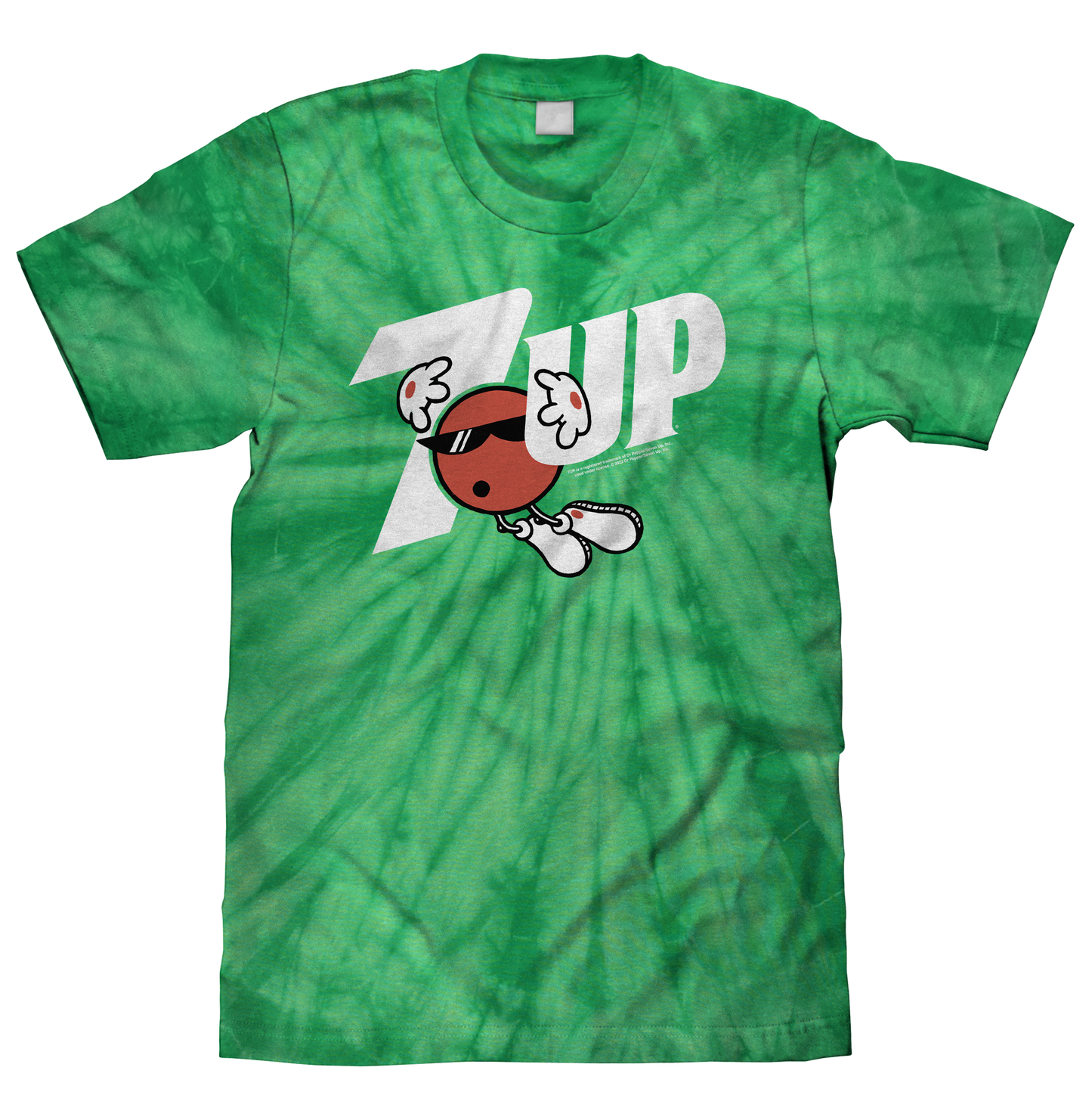 7UP Soda Mens T Shirt Officially Licensed Kelly Green Tie Dye