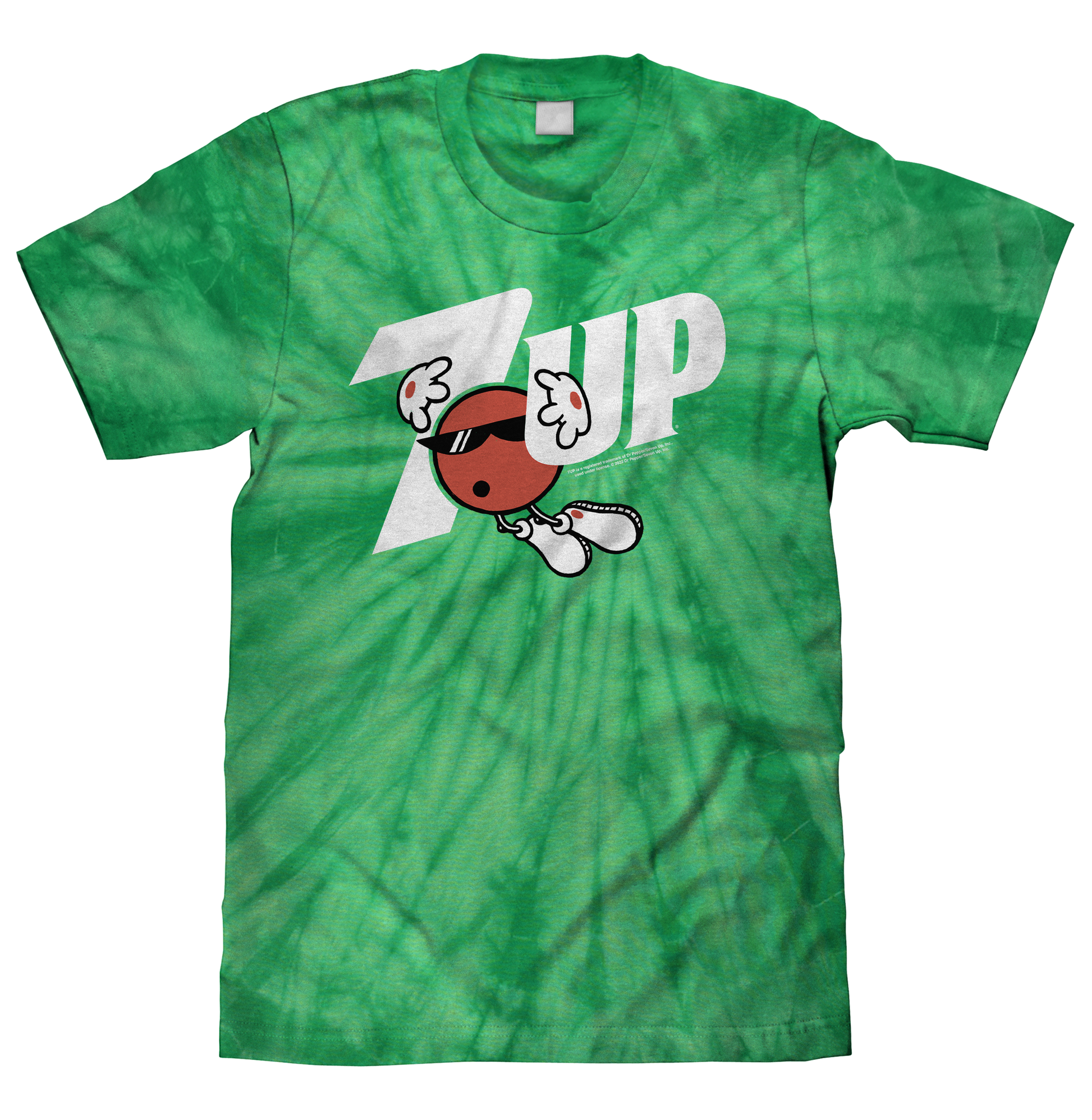 7UP Soda Mens T Shirt Officially Licensed Kelly Green Tie Dye