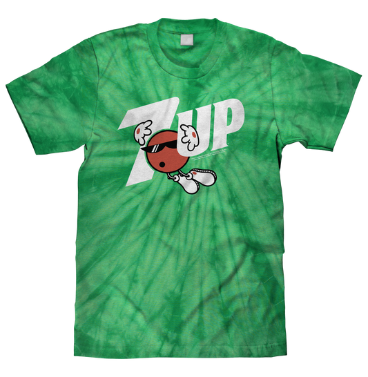 7UP Soda Mens T Shirt Officially Licensed Kelly Green Tie Dye