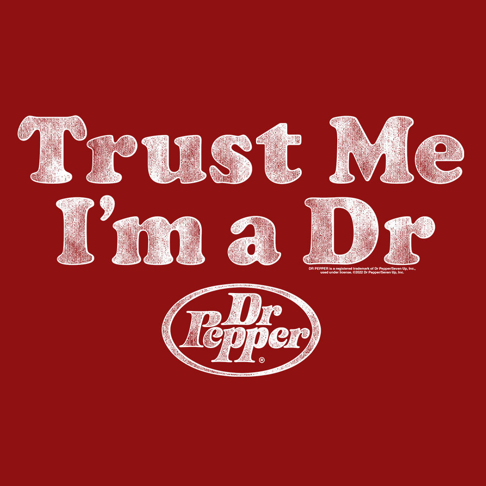 Dr Pepper Trust Me I'm a Doctor Mens T Shirt Officially Licensed Cardinal Red