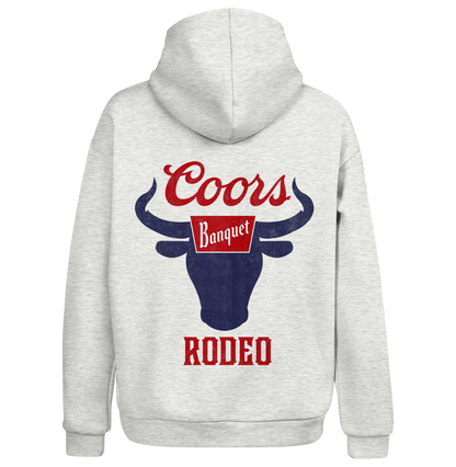 Coors Banquet Rodeo Hooded Sweatshirt Hoodie Officially Licensed - Gray