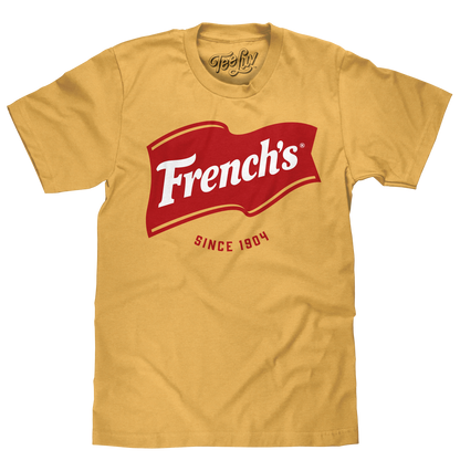 French's Mustard Since 1904 Mens T Shirt Officially Licensed Yellow