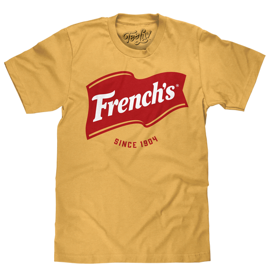 French's Mustard Since 1904 Mens T Shirt Officially Licensed Yellow