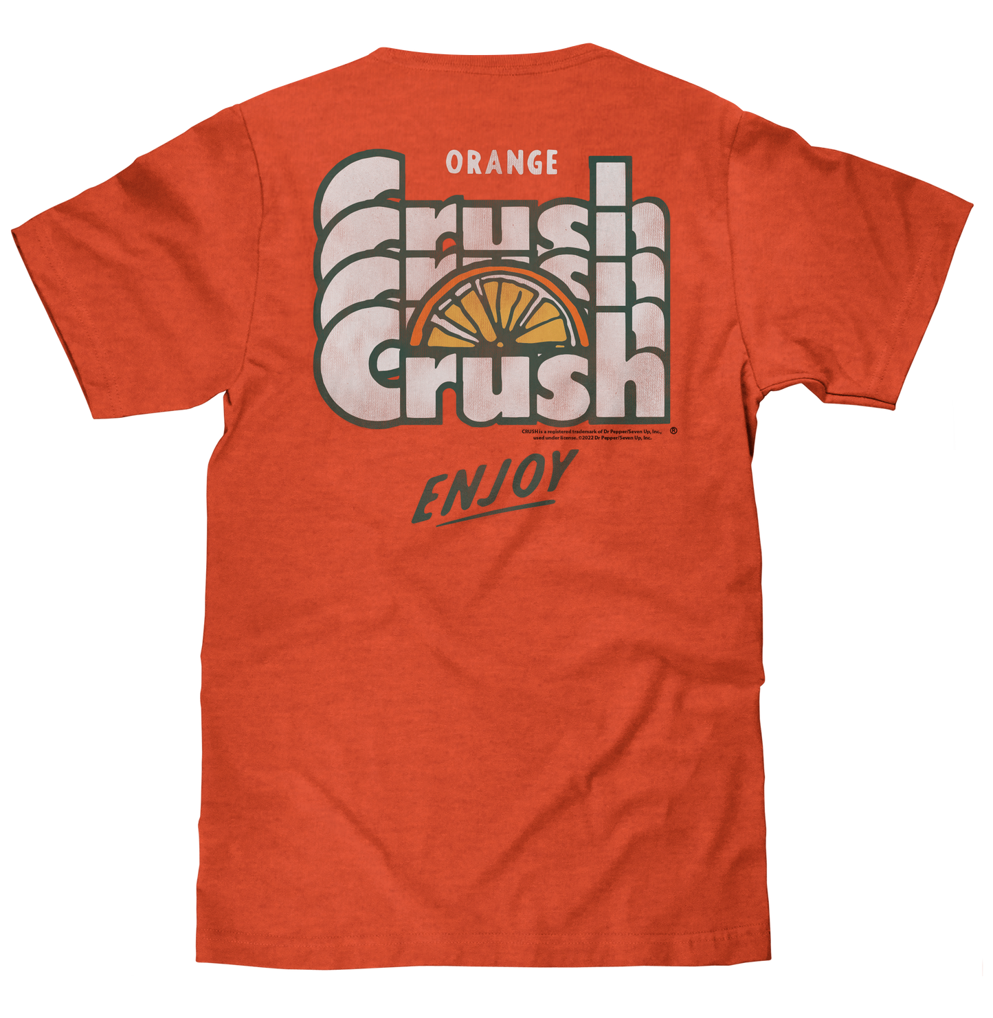 Orange Crush Soda Front and Back Print Mens T Shirt Officially Licensed Orange Heather
