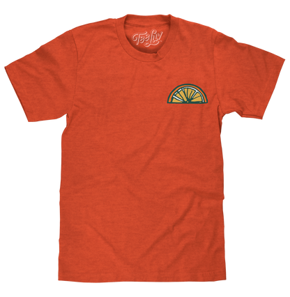 Orange Crush Soda Front and Back Print Mens T Shirt Officially Licensed Orange Heather