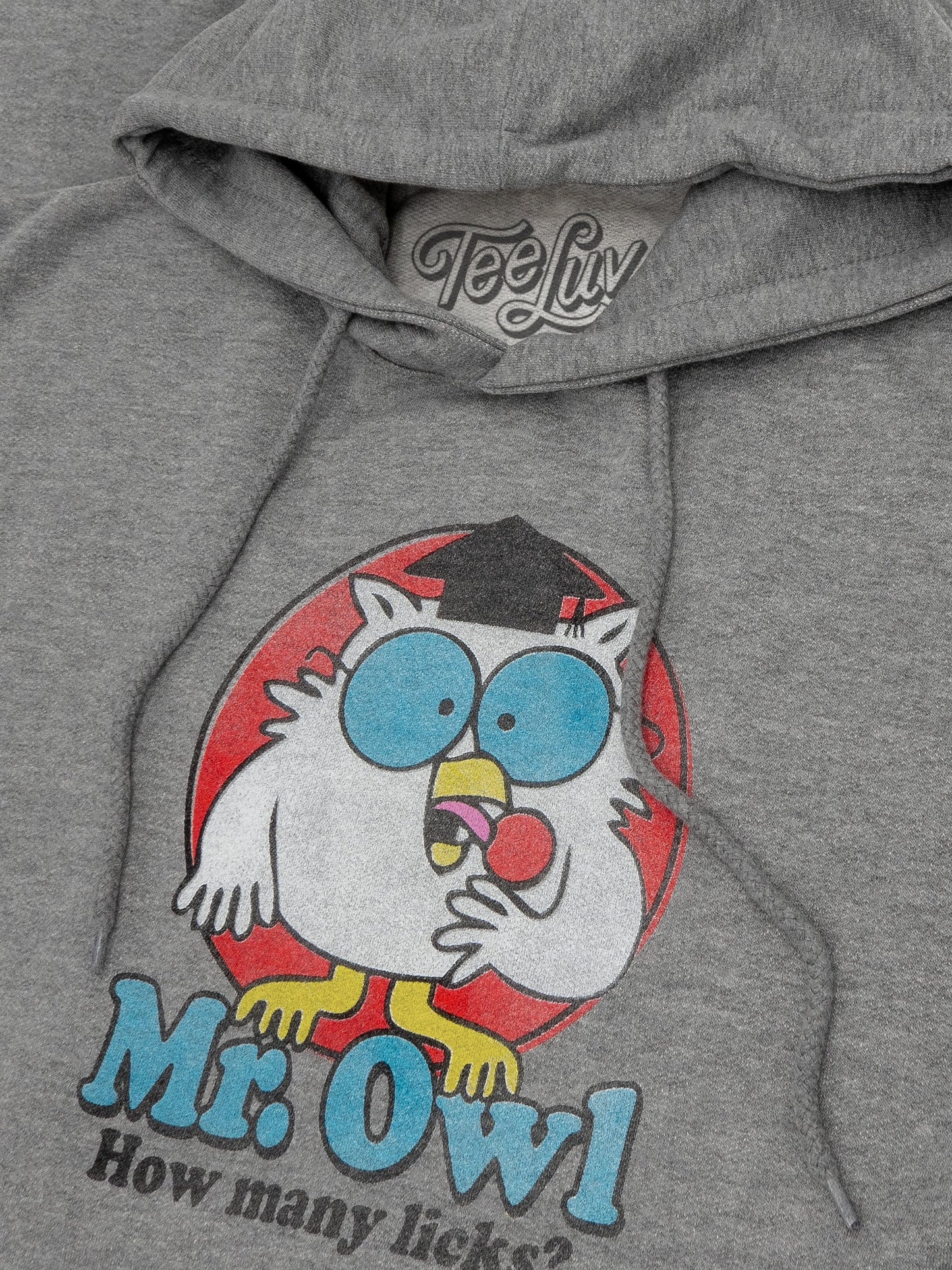 Mr. Owl Tootsie Pop How Many Licks Hooded Sweatshirt Hoodie Officially Licensed - Oxford Gray