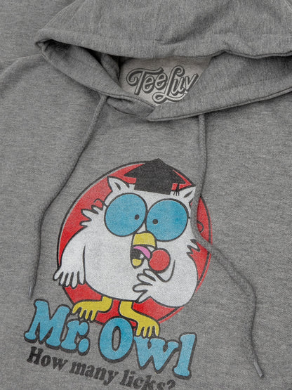 Mr. Owl Tootsie Pop How Many Licks Hooded Sweatshirt Hoodie Officially Licensed - Oxford Gray