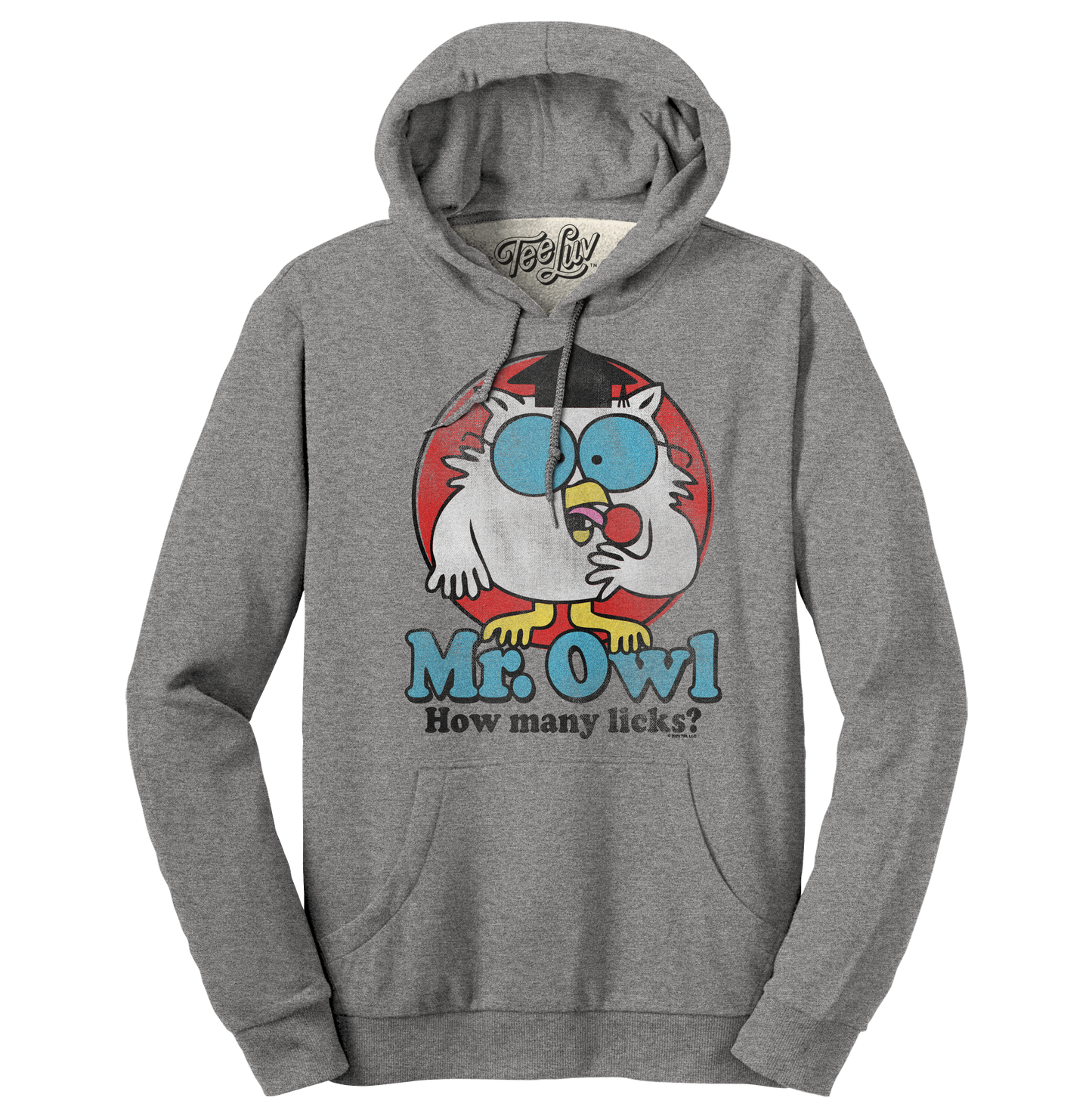 Mr. Owl Tootsie Pop How Many Licks Hooded Sweatshirt Hoodie Officially Licensed - Oxford Gray