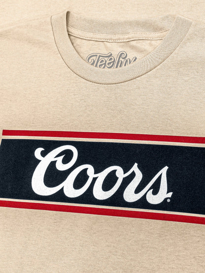 Coors Beer Logo Mens T Shirt Officially Licensed Cream