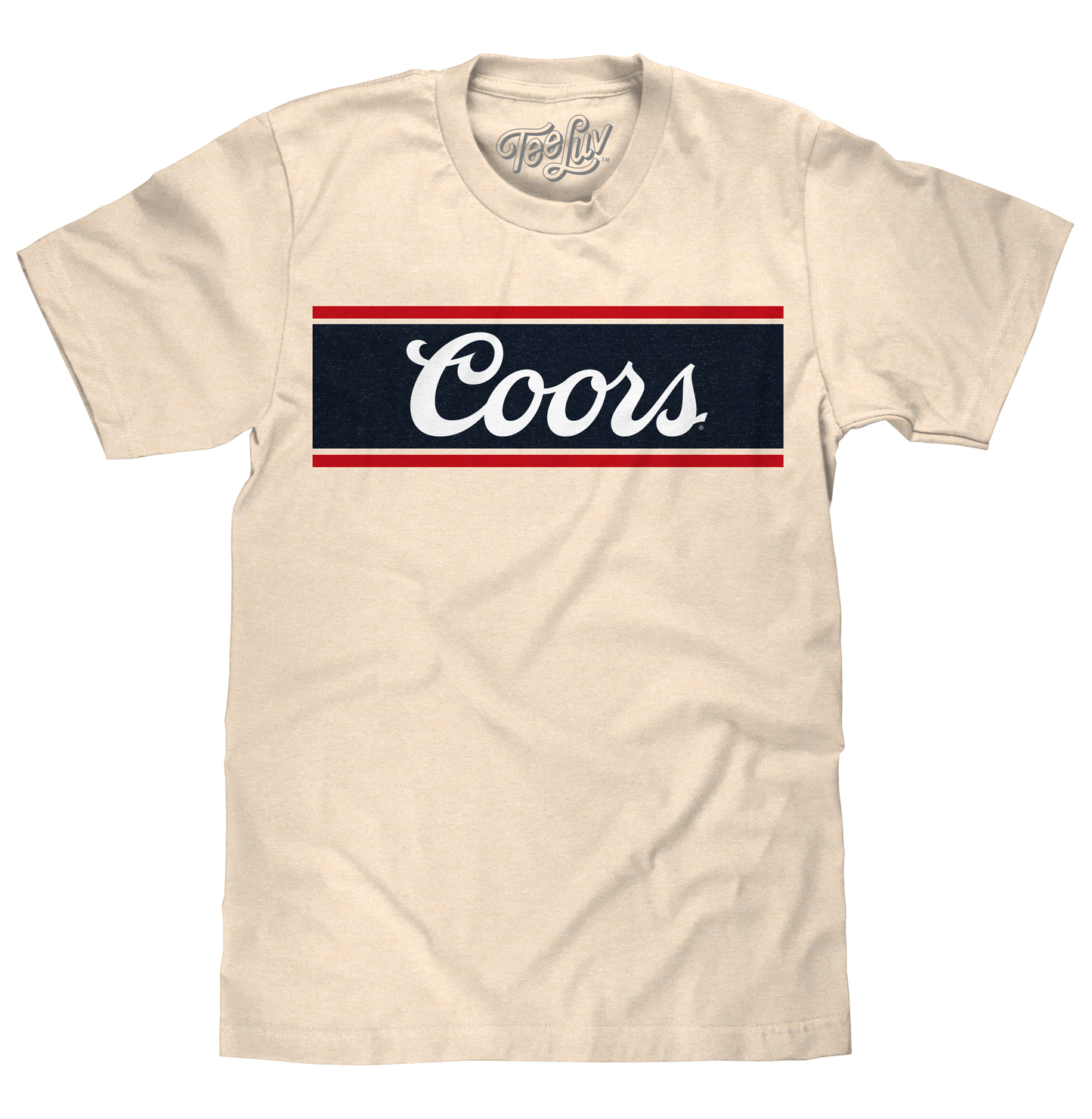 Coors Beer Logo Mens T Shirt Officially Licensed Cream