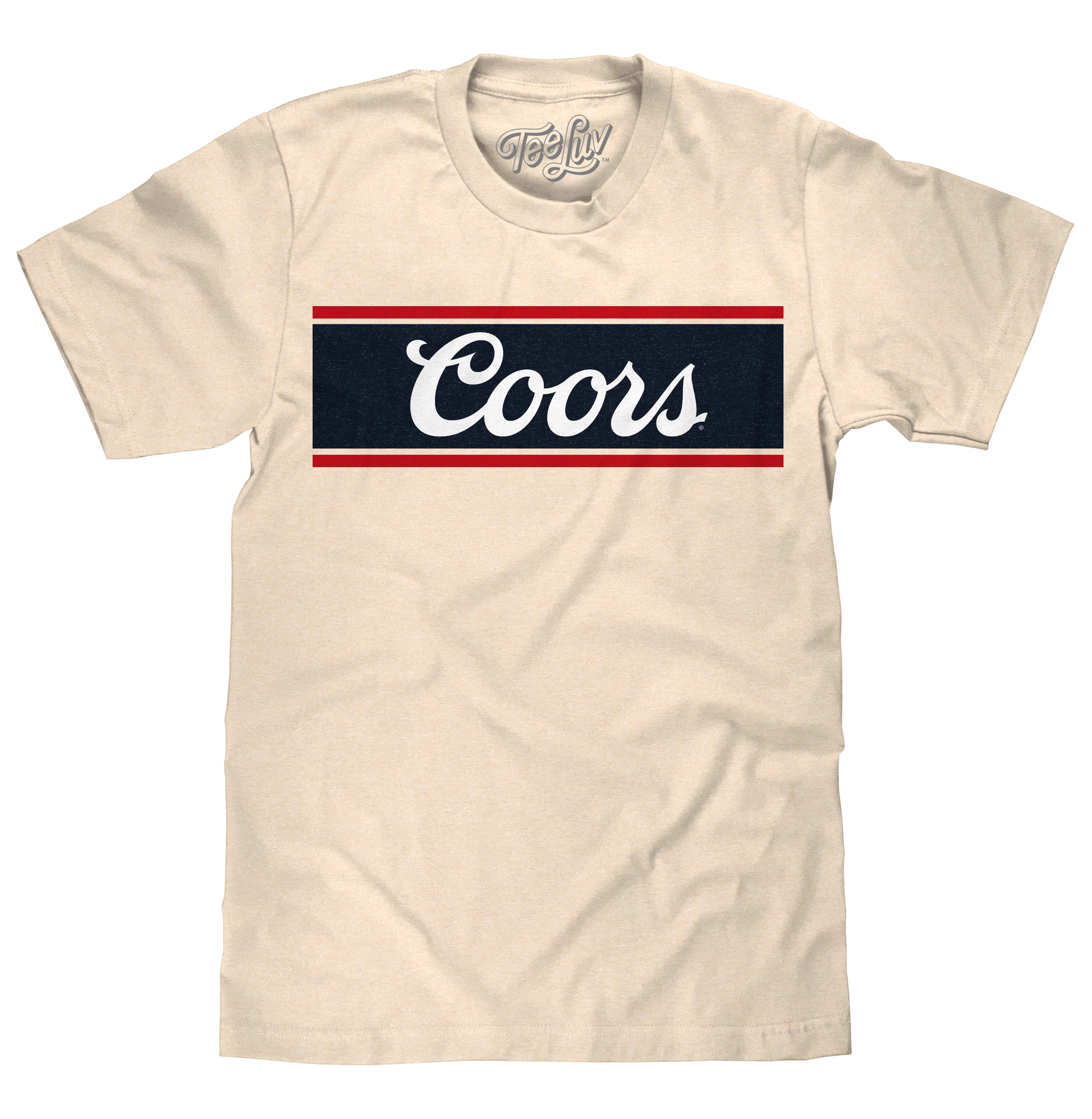 Coors Beer Logo Mens T Shirt Officially Licensed Cream