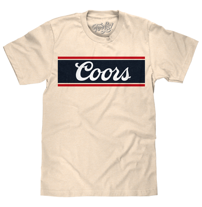 Coors Beer Logo Mens T Shirt Officially Licensed Cream