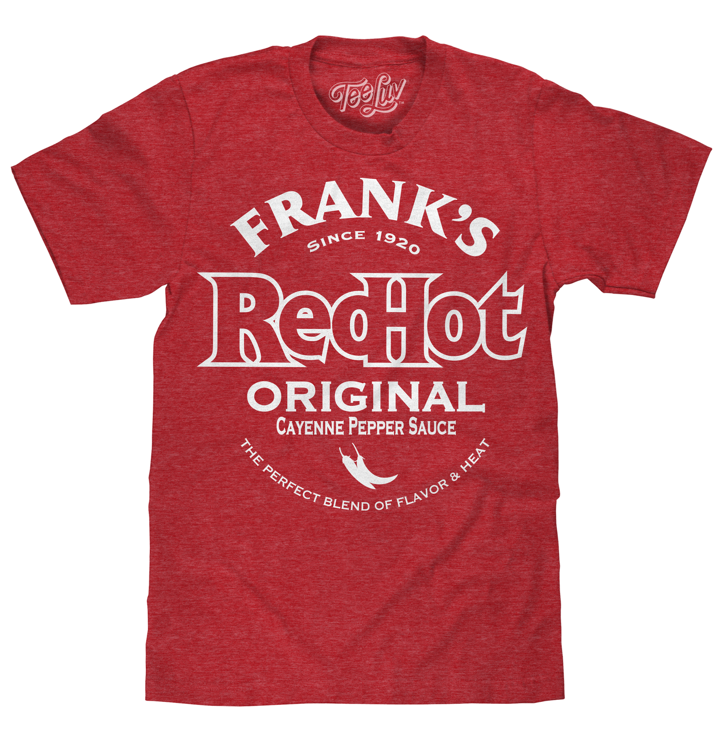 Frank's Red Hot Mens T Shirt Officially Licensed Heather Red