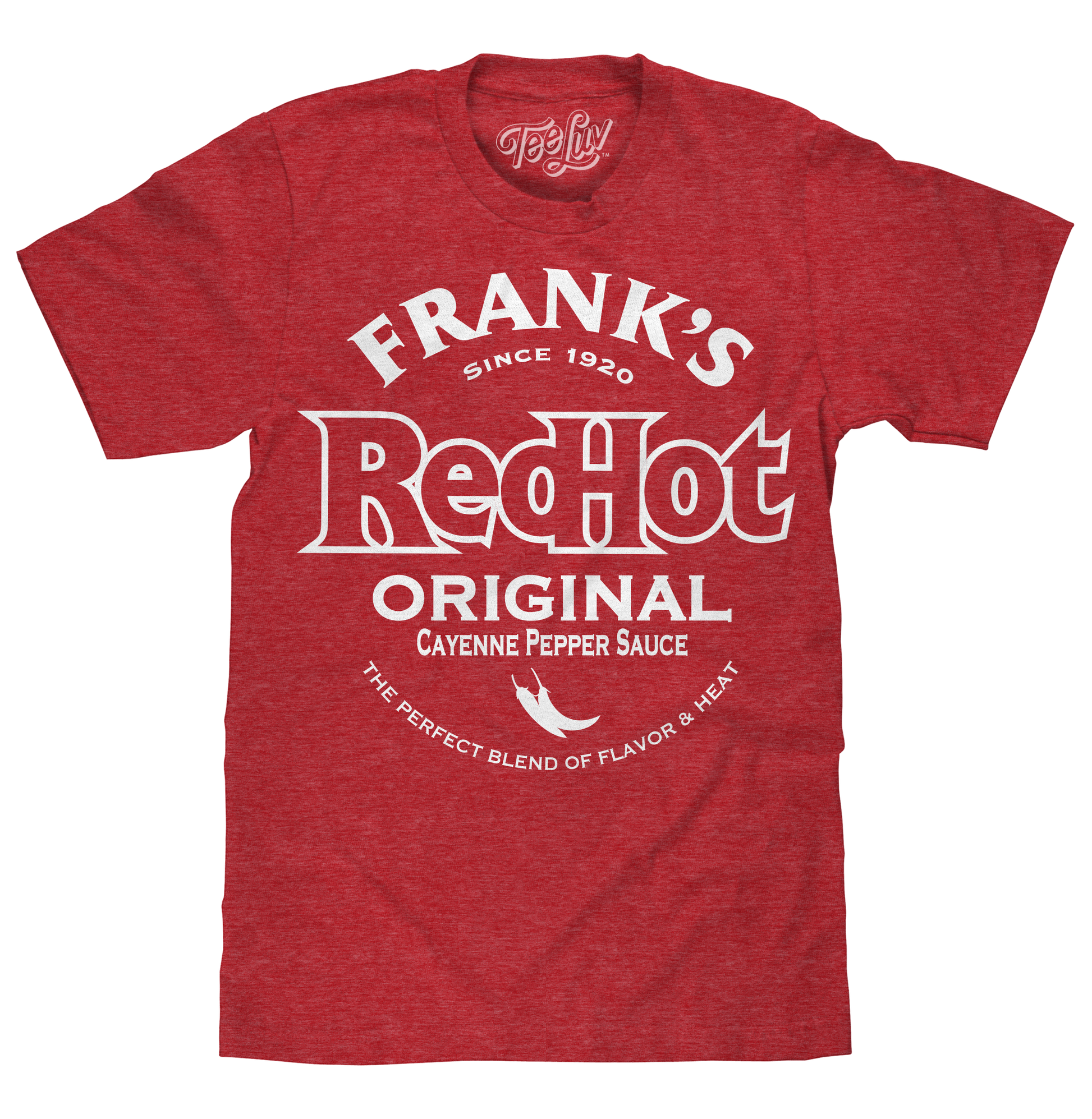 Frank's Red Hot Mens T Shirt Officially Licensed Heather Red